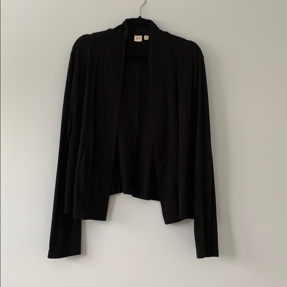 GAP basic black open front cardigan